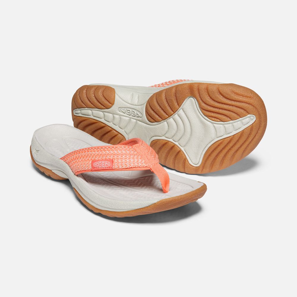 Chanclas Keen Mexico Blancos/Coral - Mujer Kona Ii - UO2391507